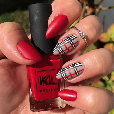 burberry pattern nails|burberry nails images.